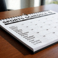 桌面上的体育赛事赛程日历